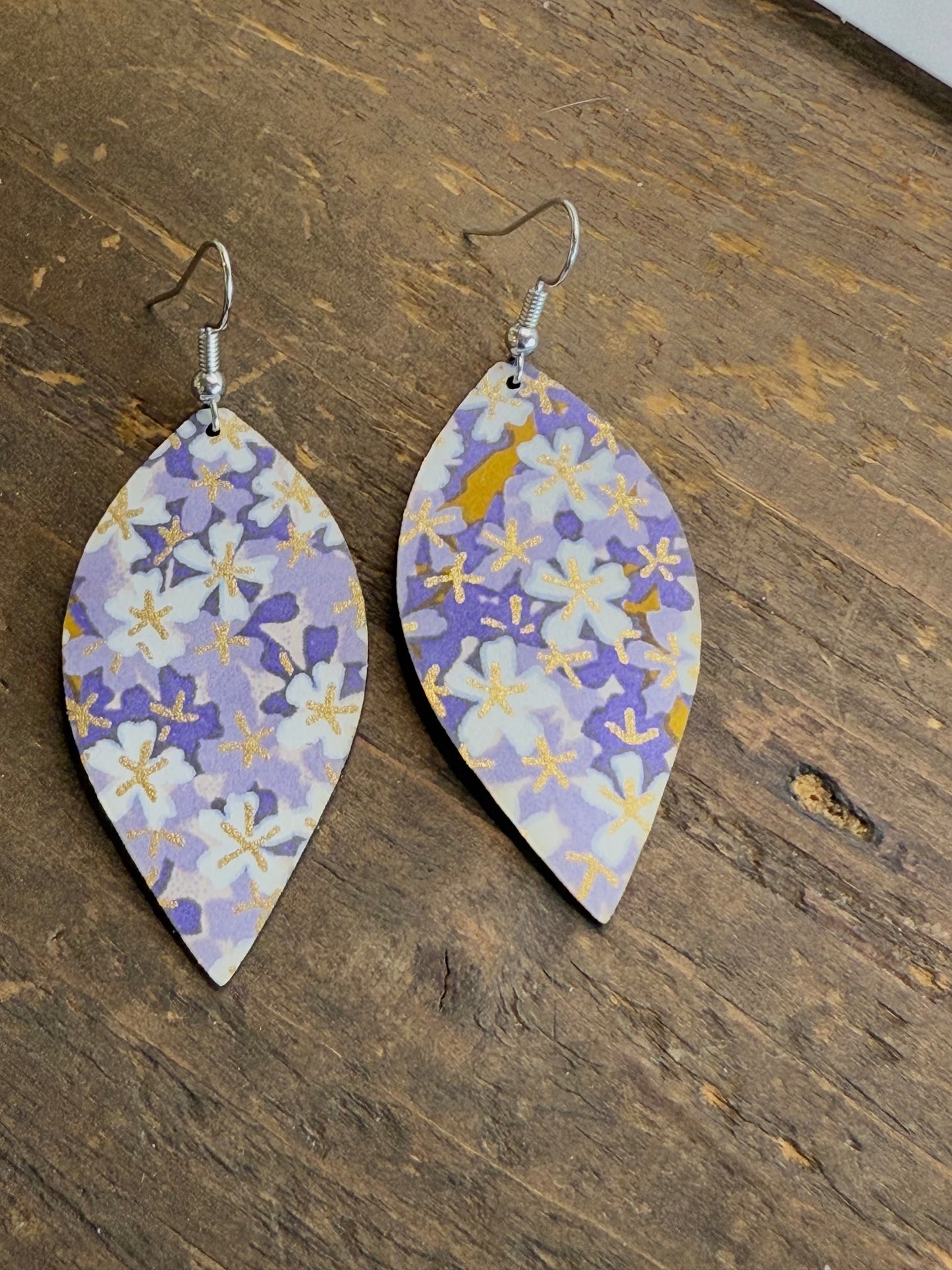 Lovely Jasmine Leather Earrings