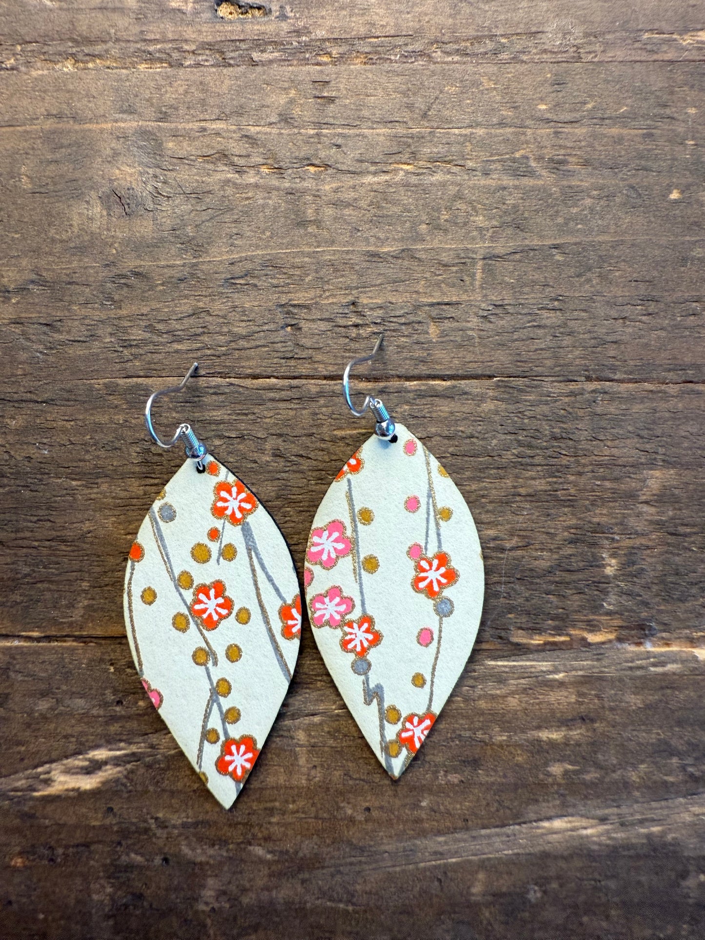 My Destiny Flower Leather Earrings
