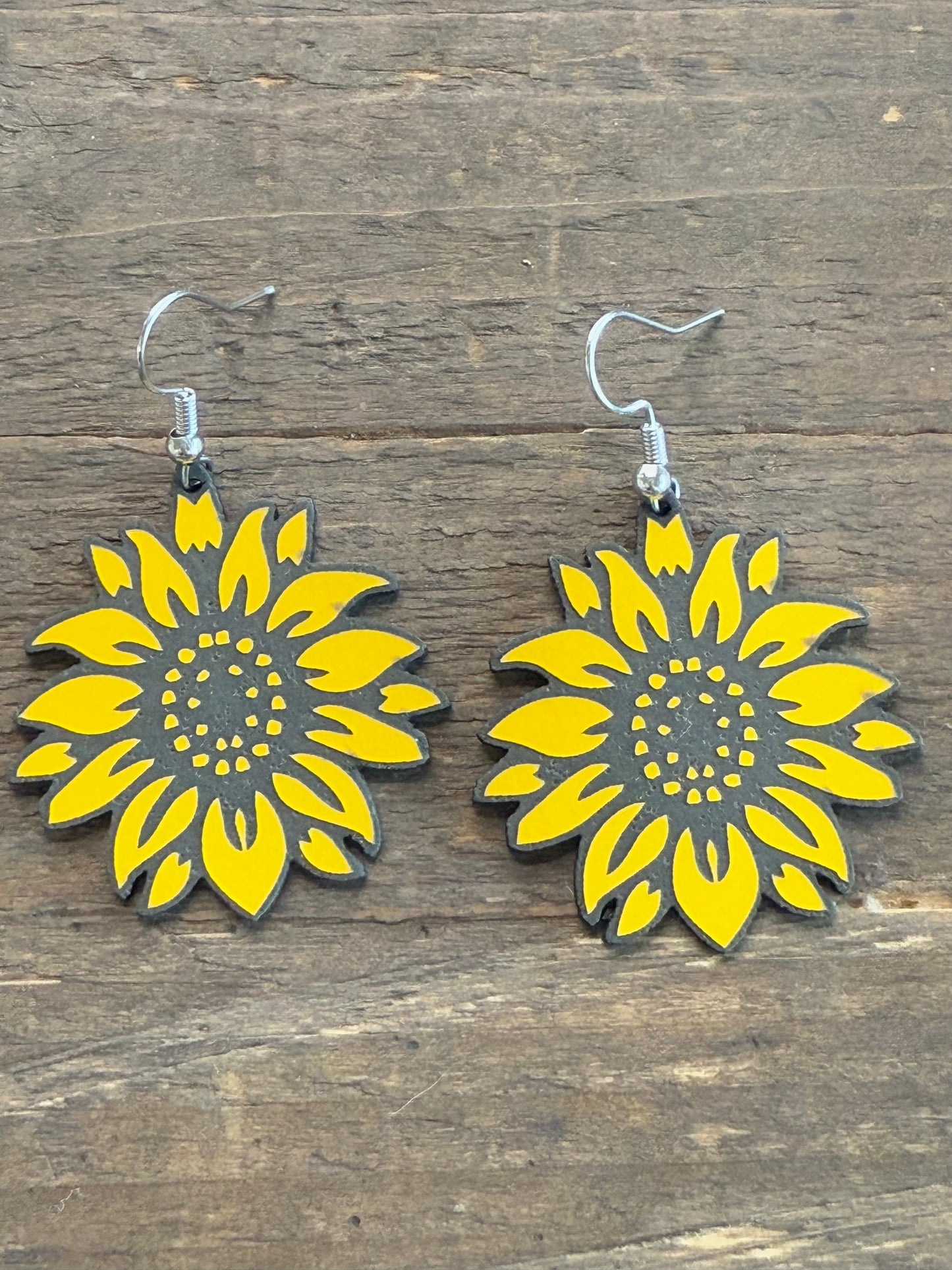 Yellow Sunflower Earrings