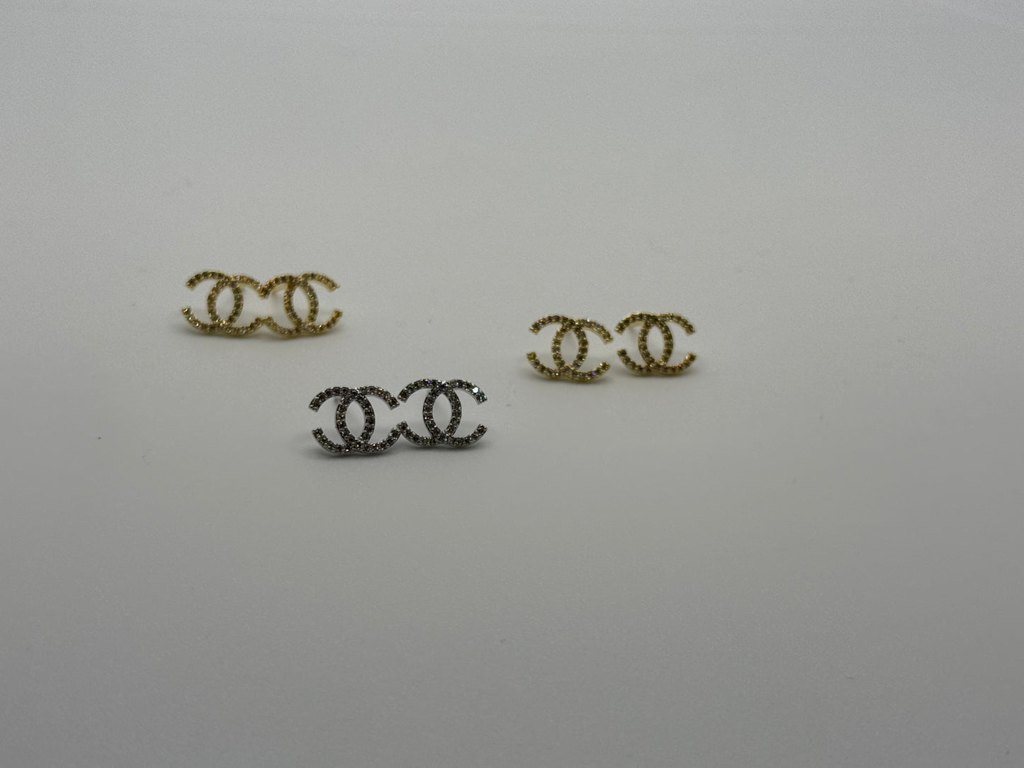 CC Luxe - Double C Earrings - Silver