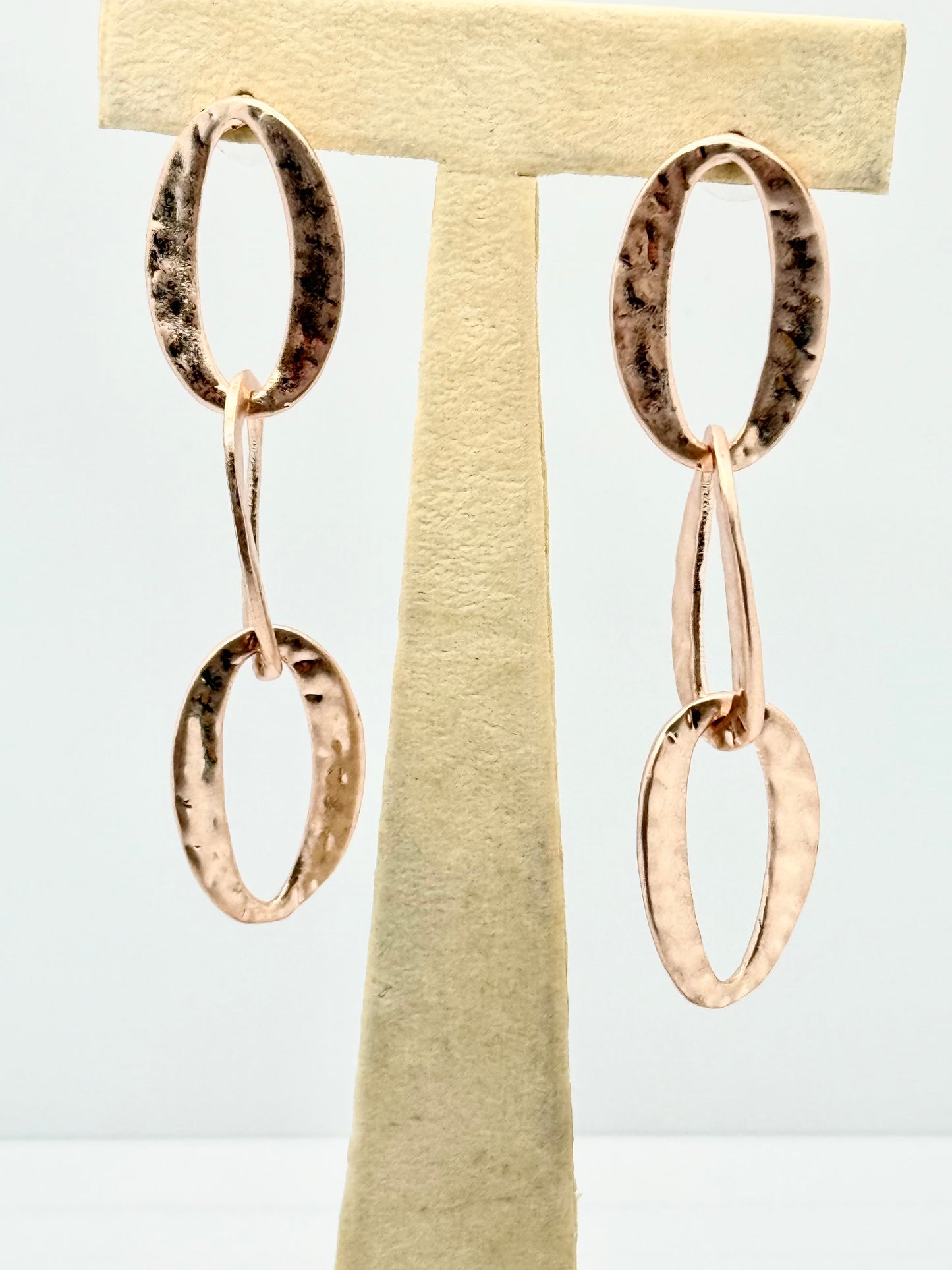 Triple Zero Earrings in Rose Gold