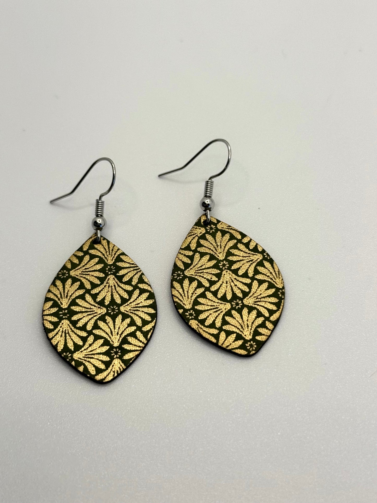 Golden Embrace Leather Earrings