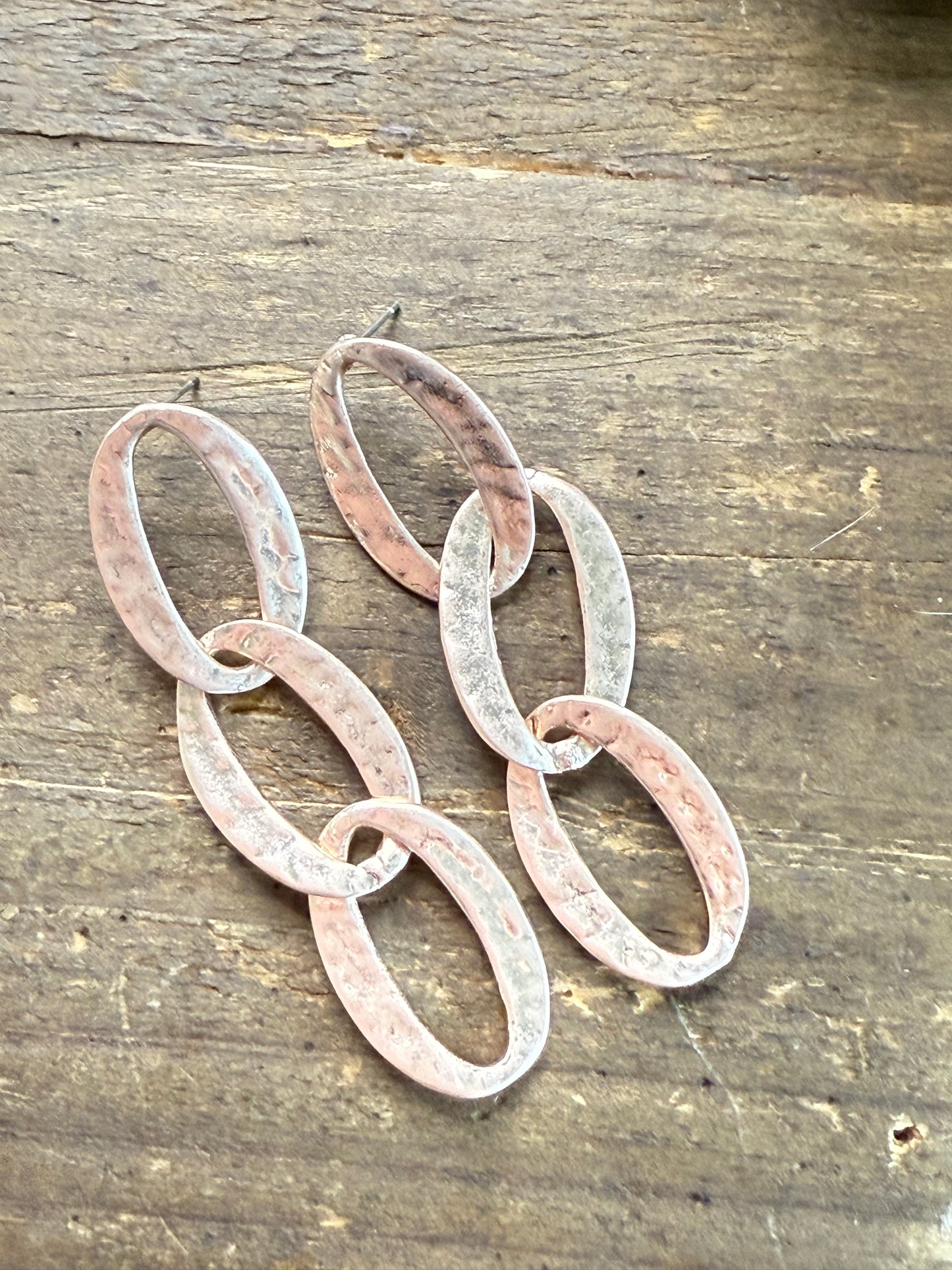 Triple Zero Earrings in Rose Gold