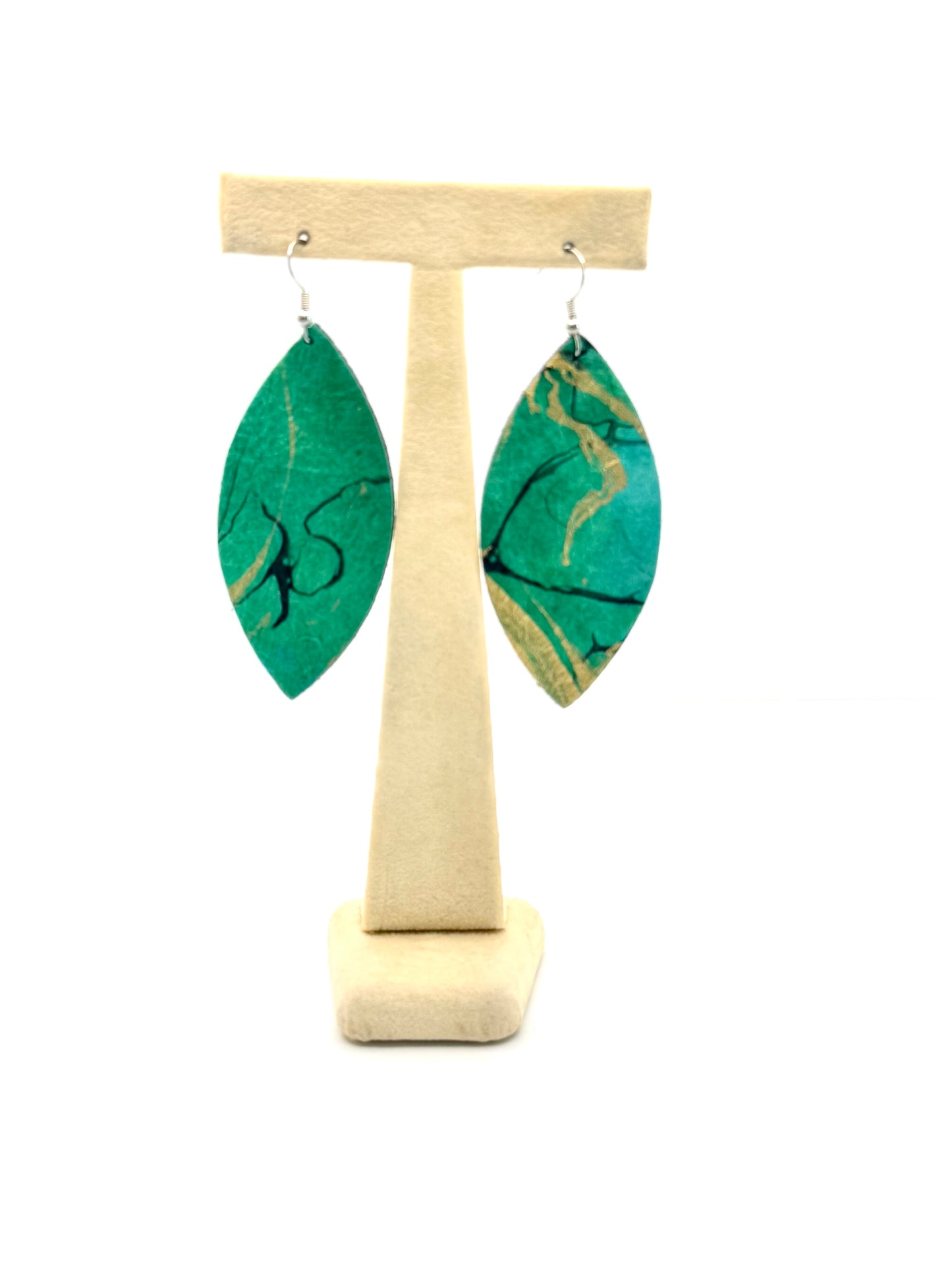 Tidal Wave Leather Earrings