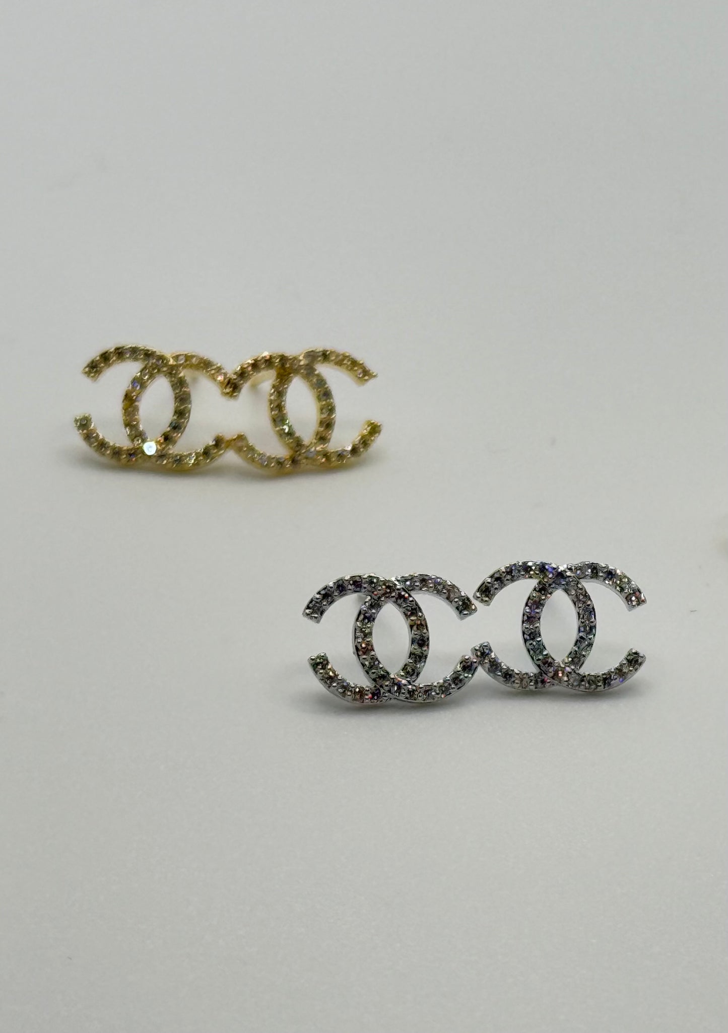 CC Luxe - Double C Earrings - Silver