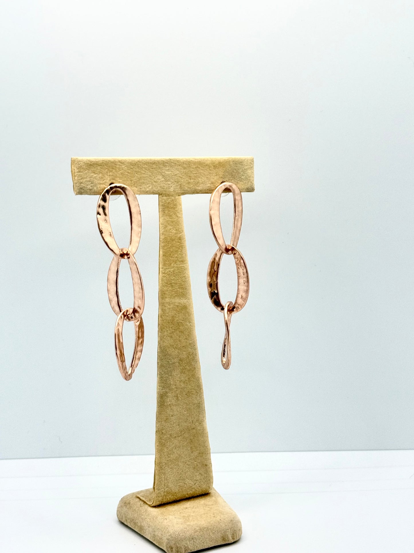 Triple Zero Earrings in Rose Gold