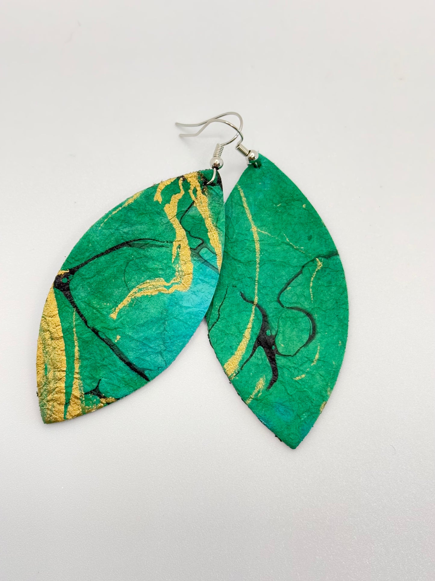 Tidal Wave Leather Earrings
