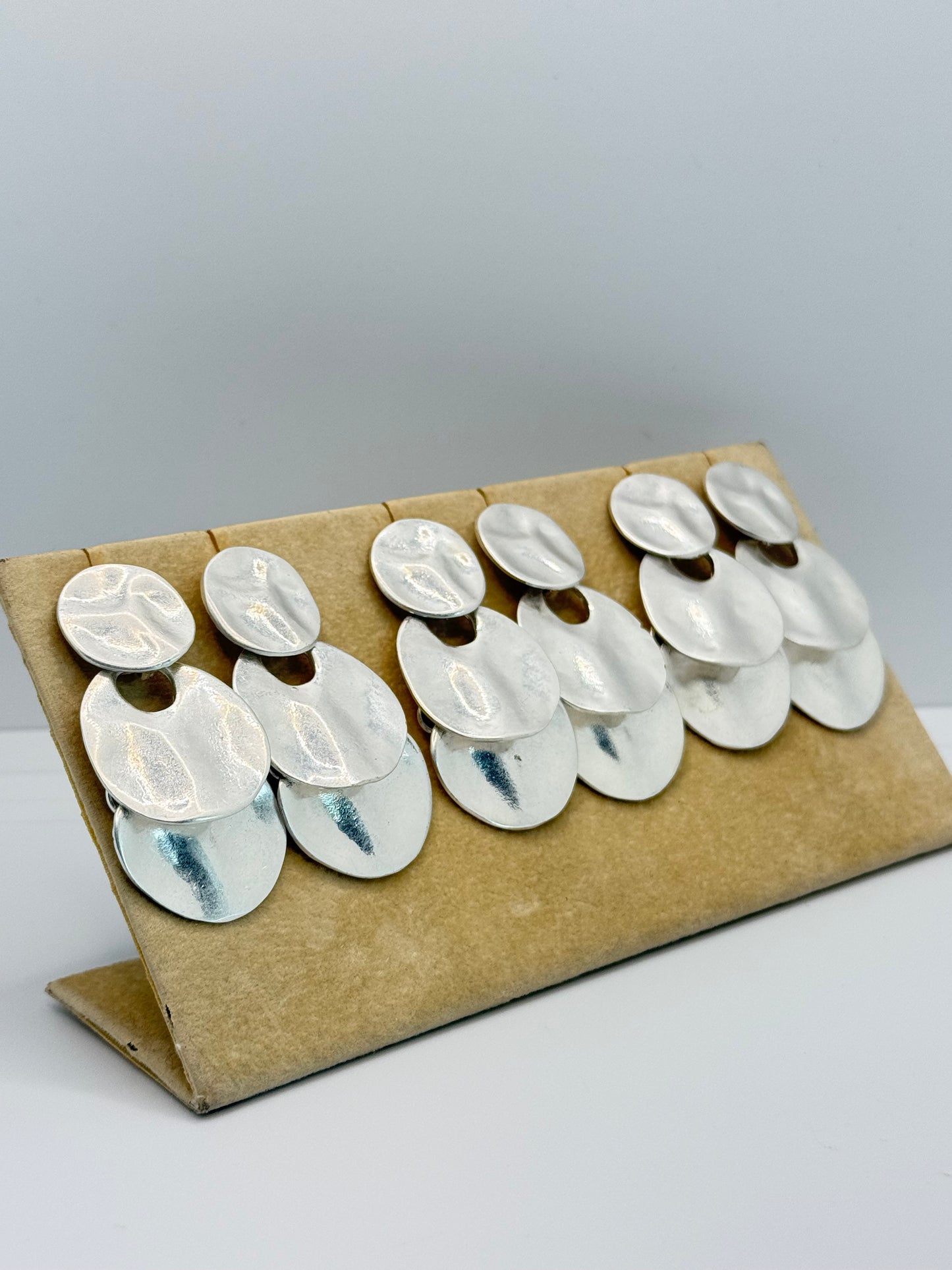 Silver Stacked Earrings