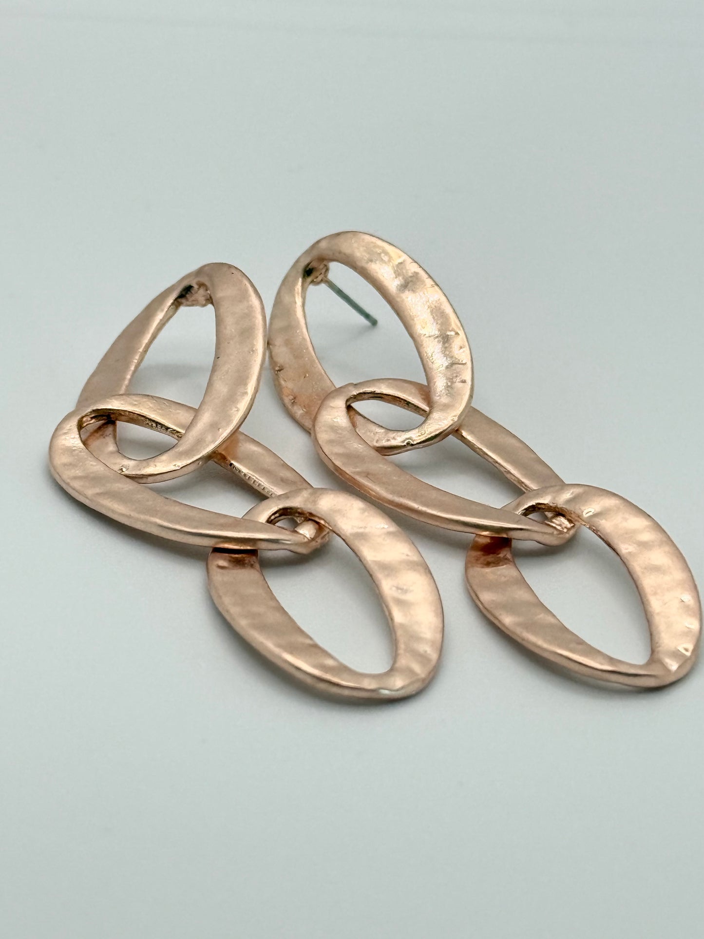 Triple Zero Earrings in Rose Gold
