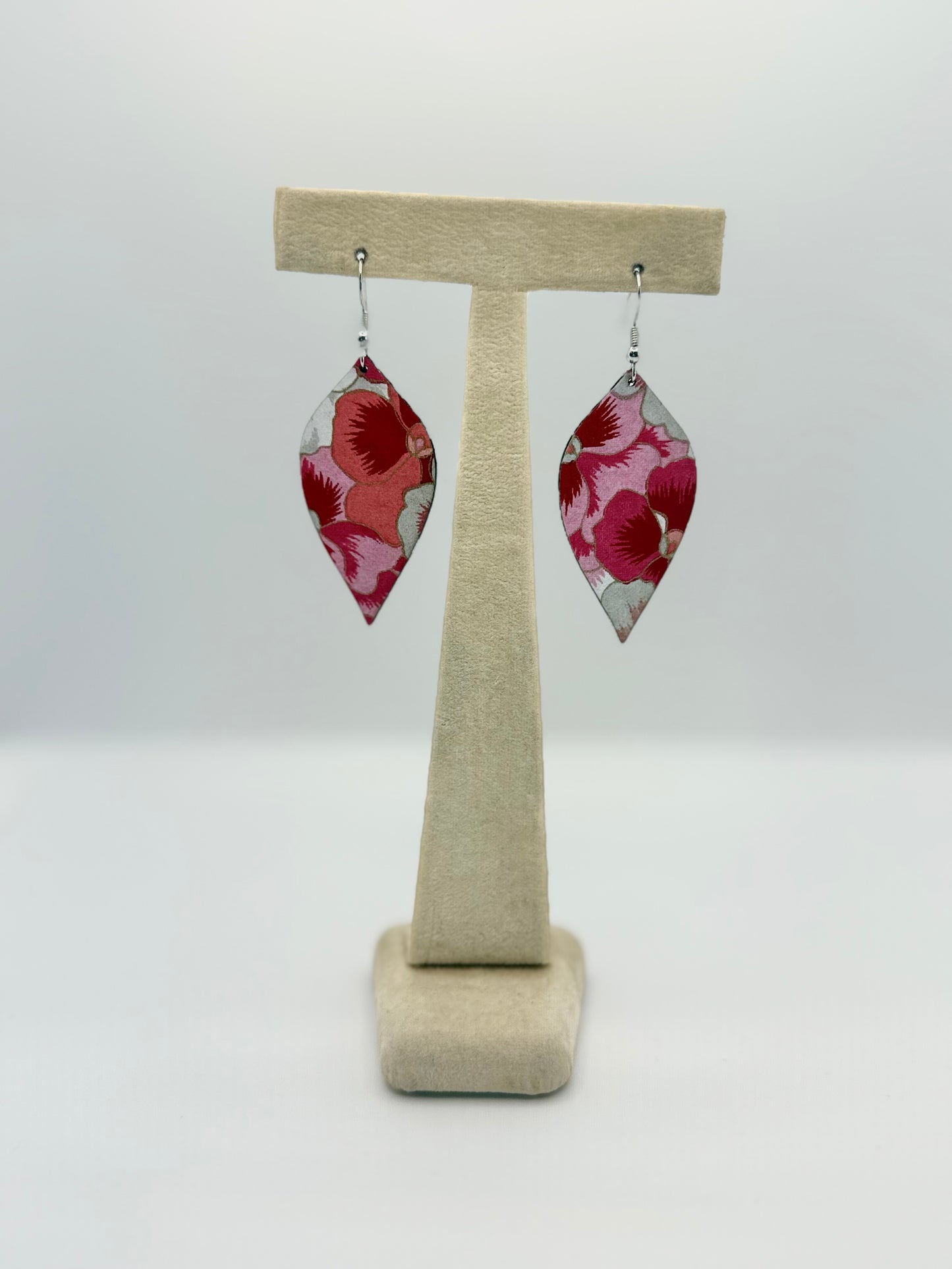 Pretty In Pink Leather Earrings