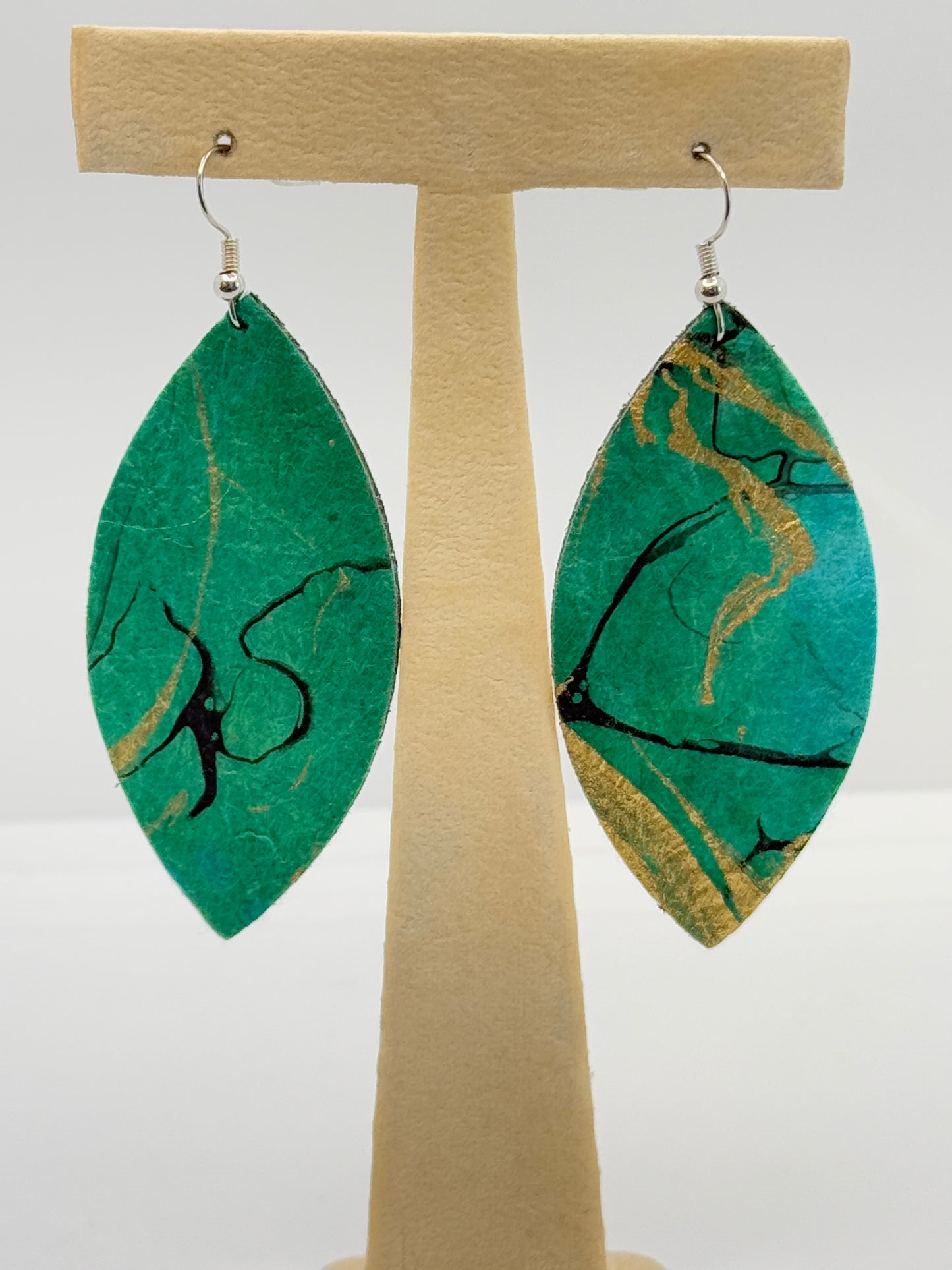 Tidal Wave Leather Earrings