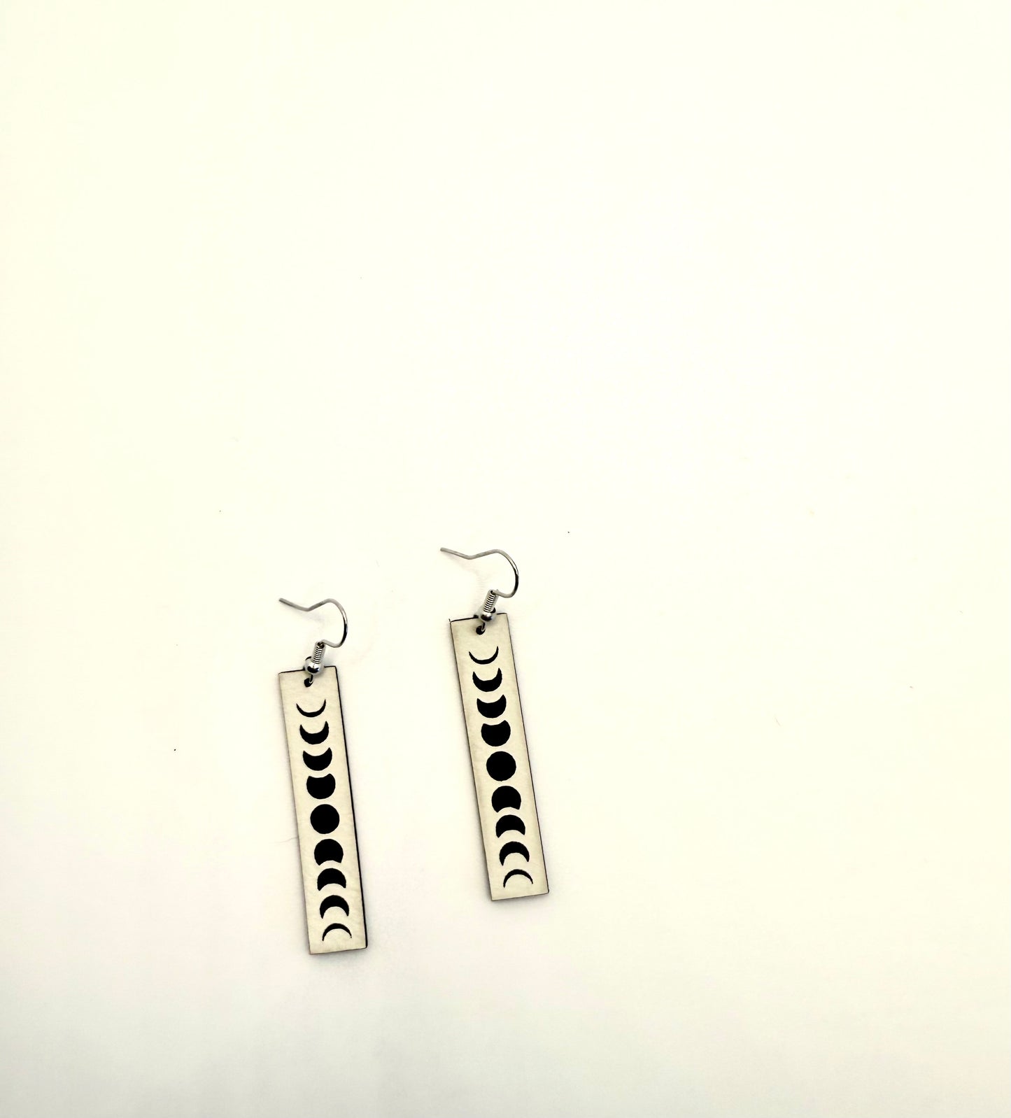 Moon Dance Black and White Slim Earrings