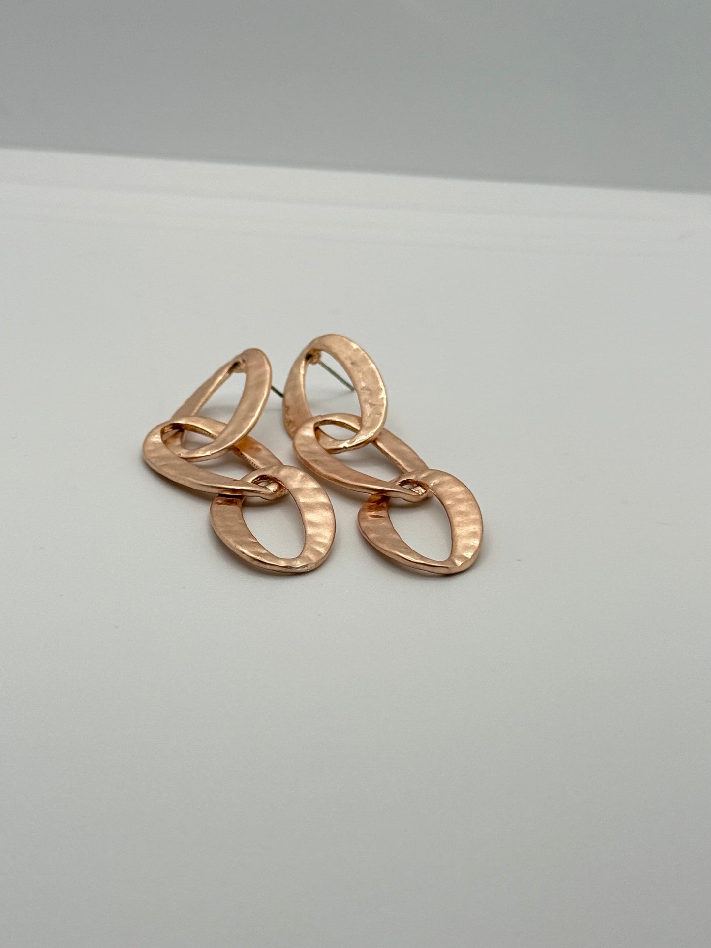 Triple Zero Earrings in Rose Gold