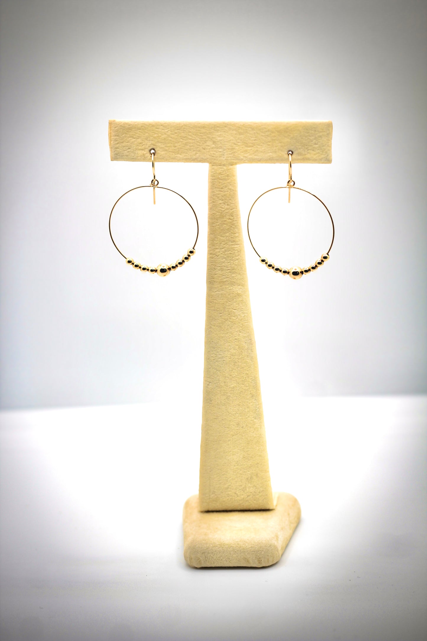 Duke Collection - Modern Gold Ball Hoop Earrings