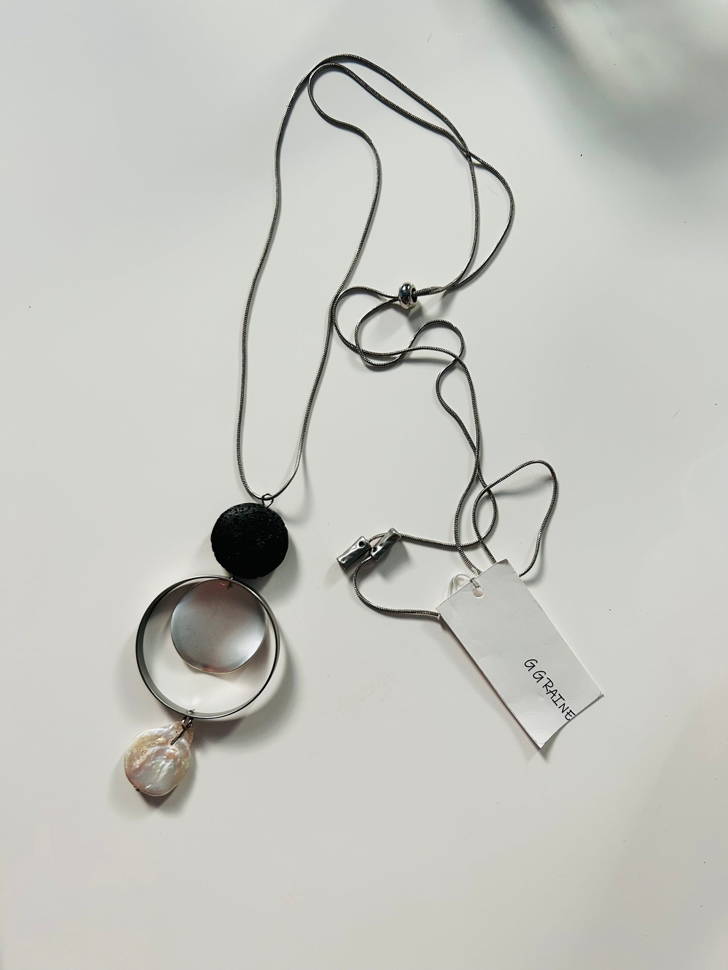 Lava Rock with Slide Necklace