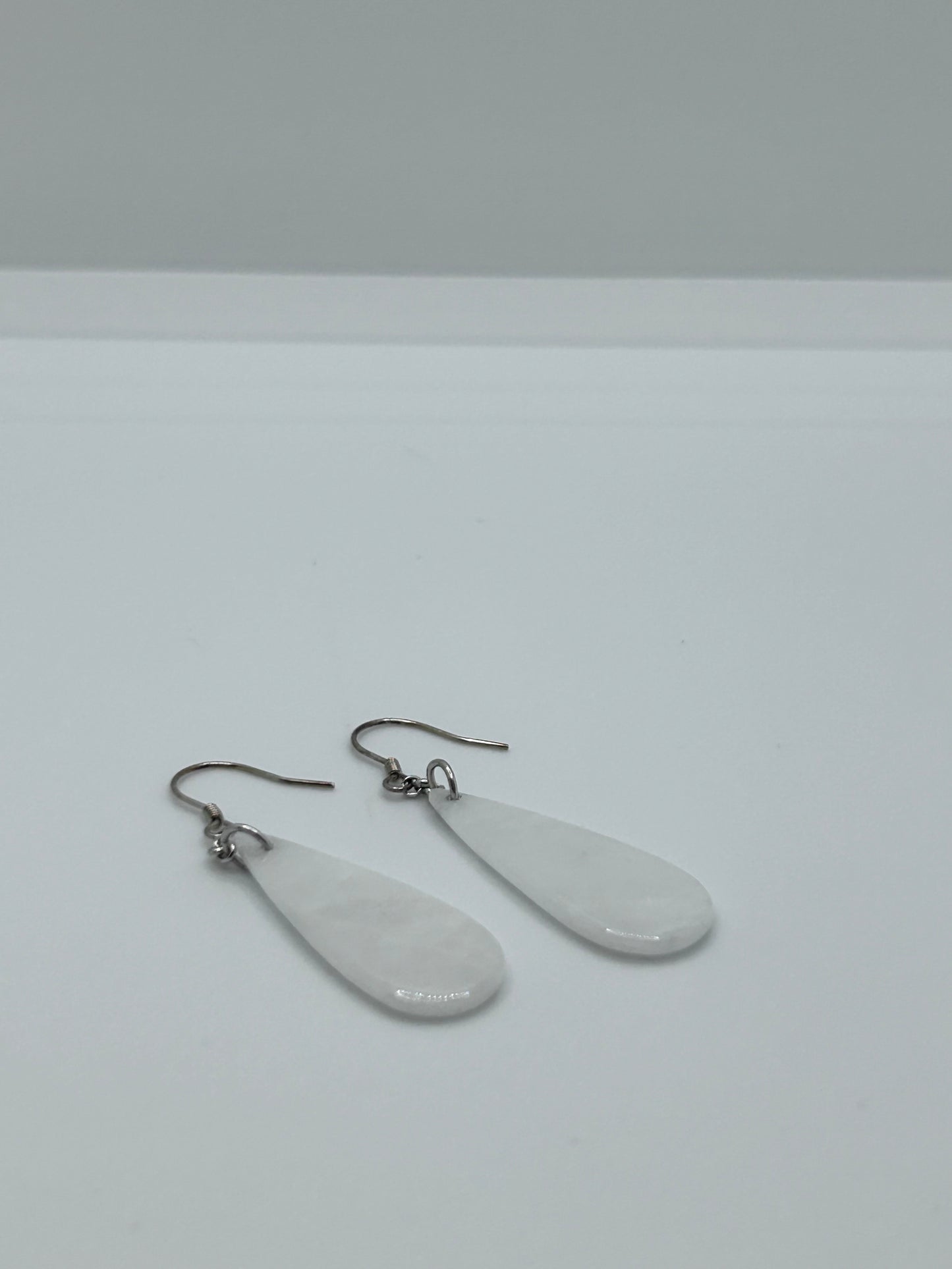 Teardrop-Shaped Burma Jade Earrings