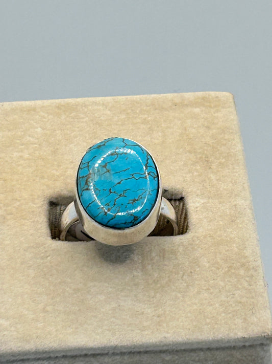 Short Oval Turquoise Stone with Matrix (Discounted)