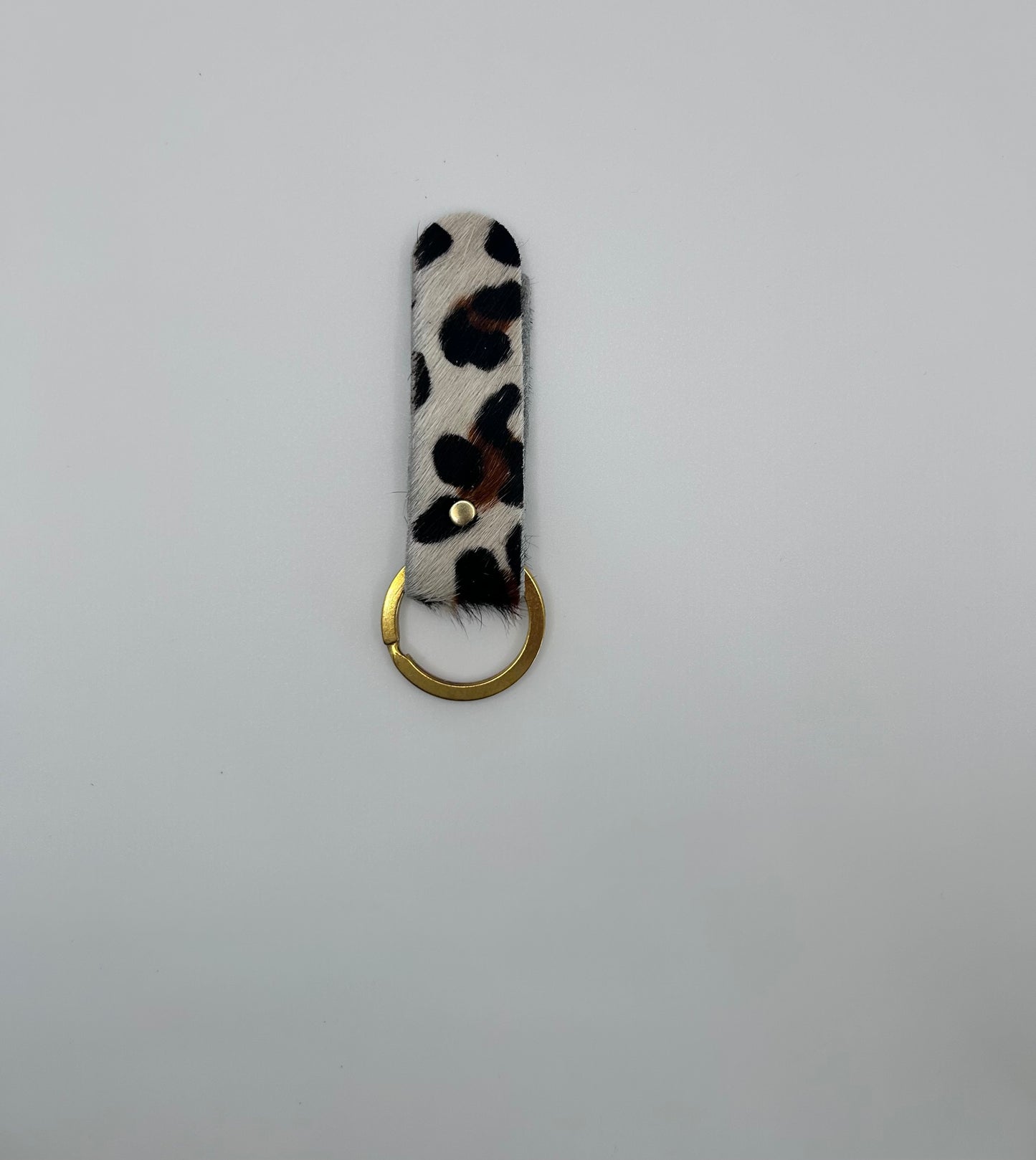 White and Brown Keychain