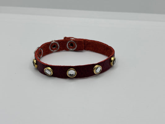 Red Leather Bracelet