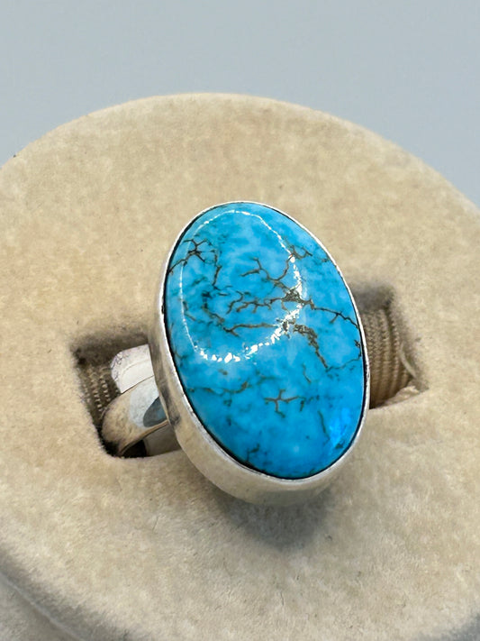 Long Oval Turquoise Stone with Matrix
