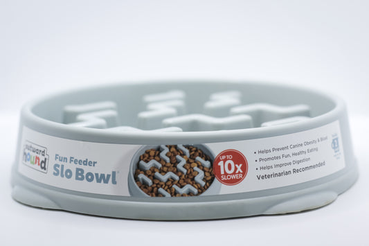 Outward Hound Fun Feeder-Slo Bowl Dog Bowl - Medium - Green