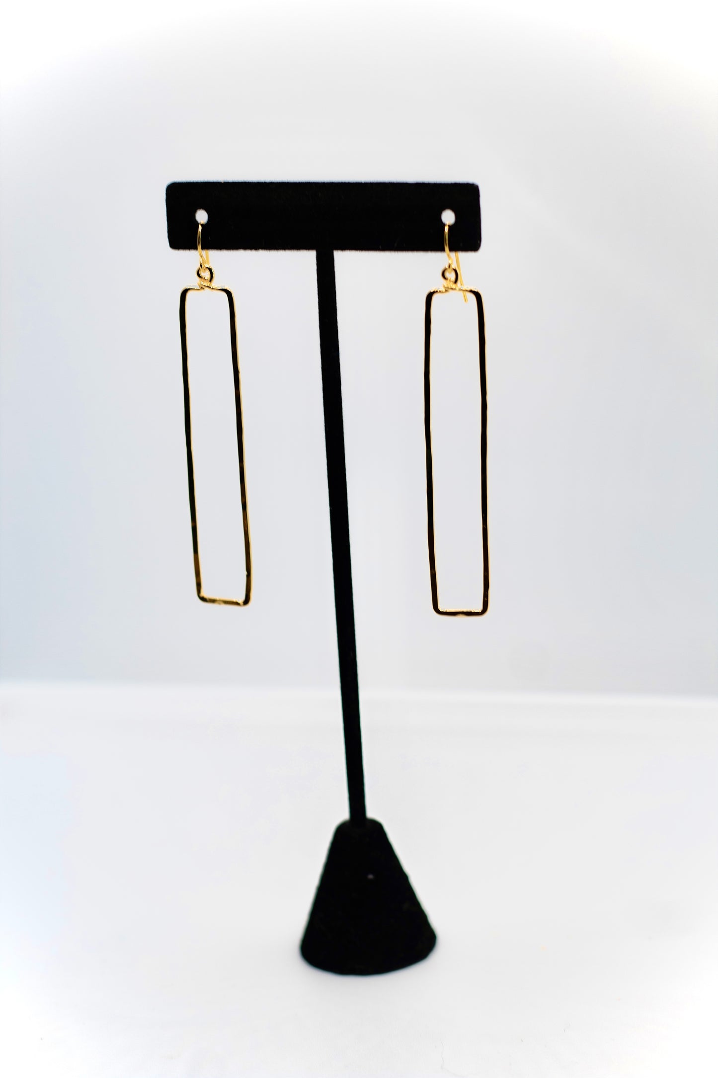 Bold Gold Rectangle Dangle