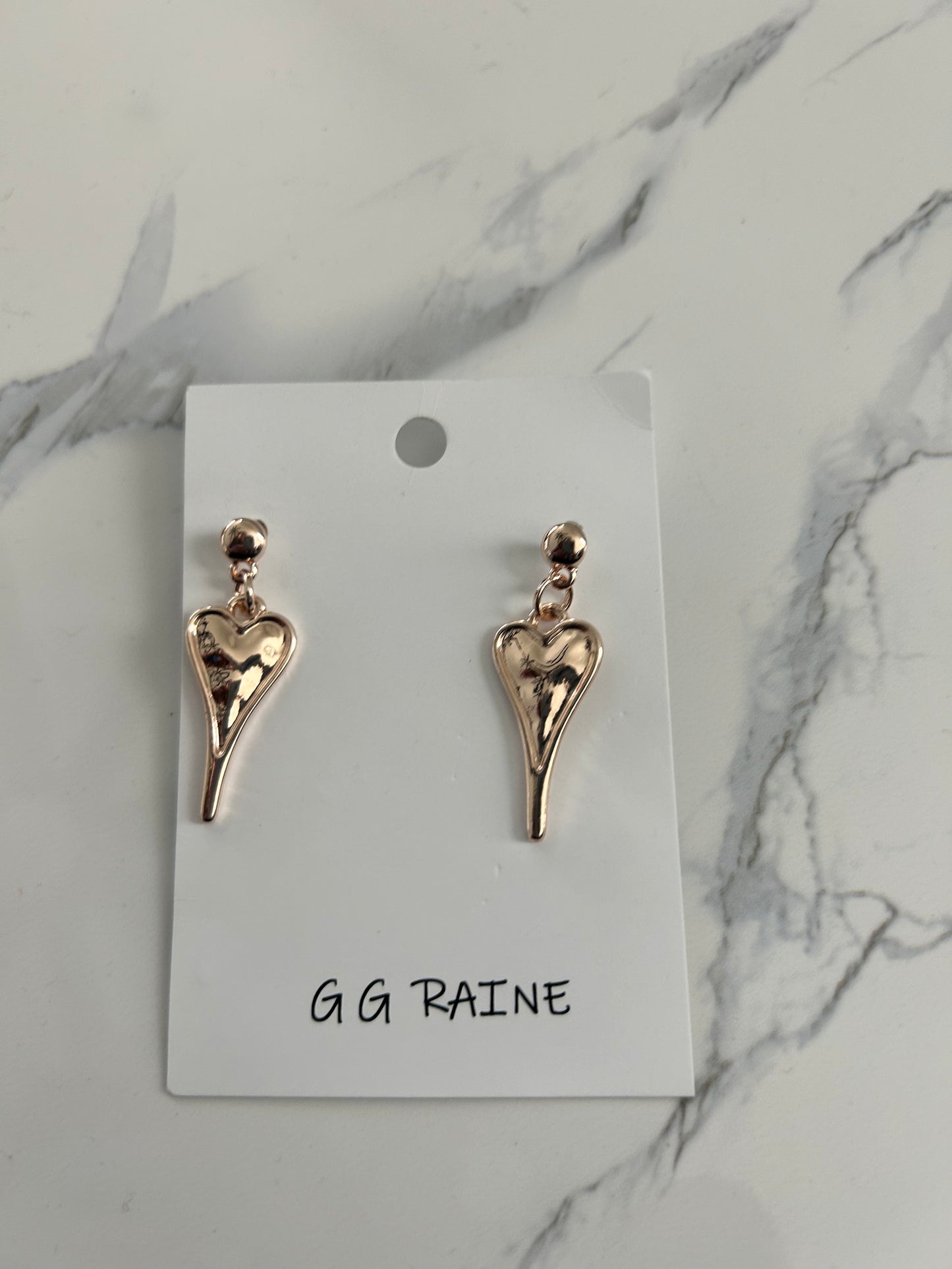 Golden Heart Earrings