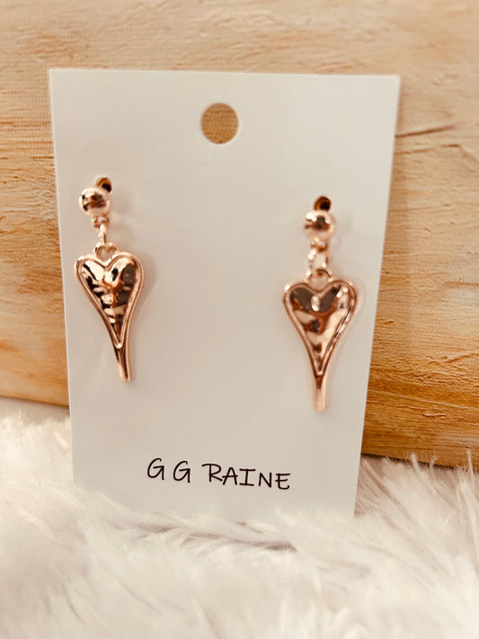 Golden Heart Earrings