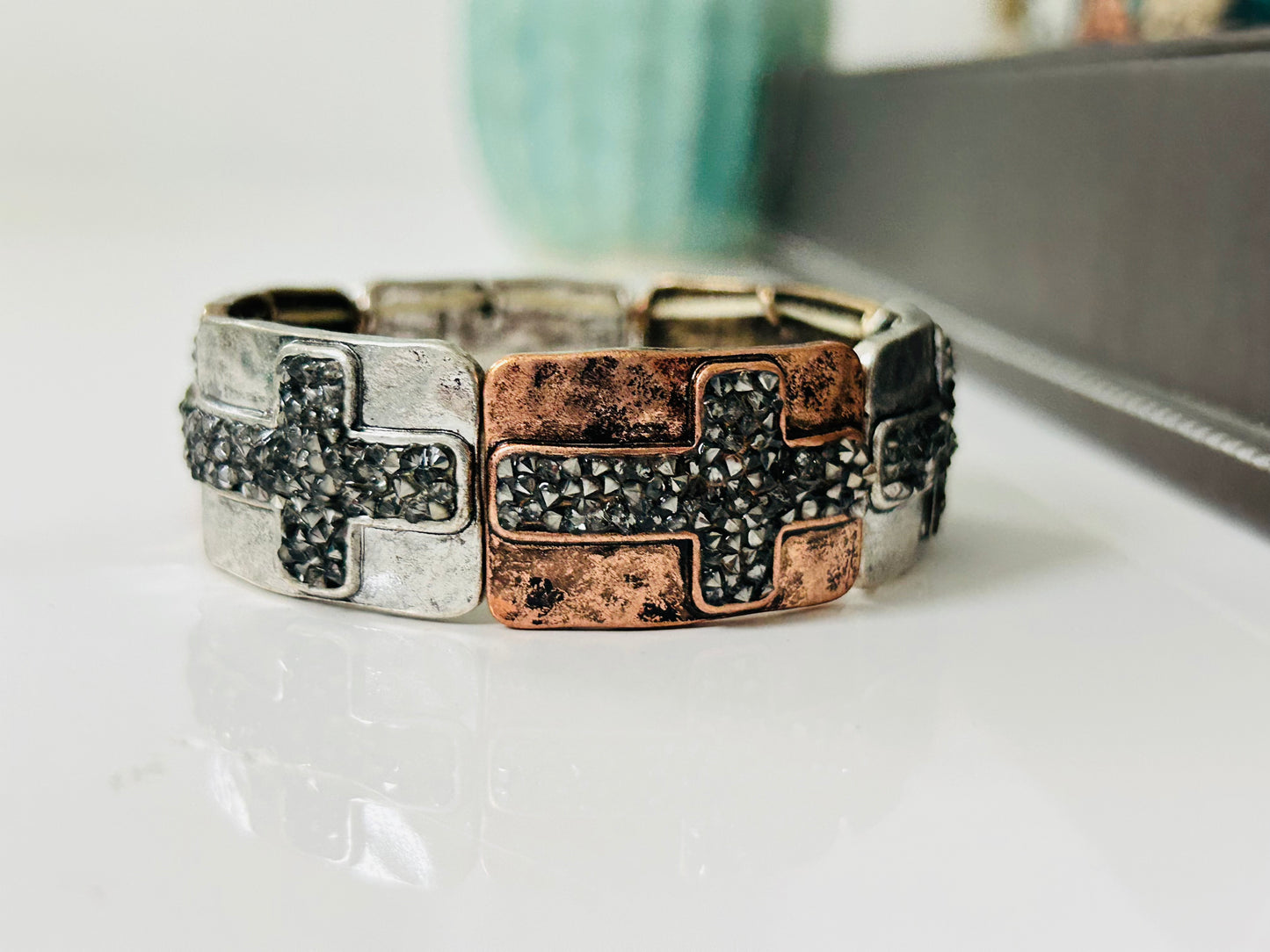 Cross My Heart Stretchy Bracelet