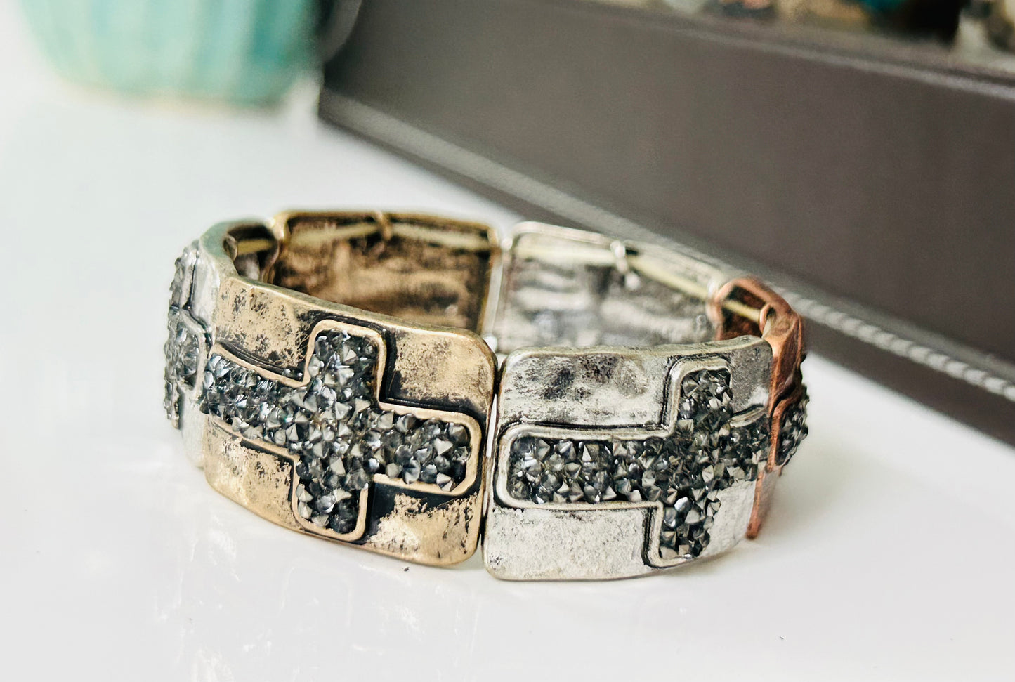 Cross My Heart Stretchy Bracelet